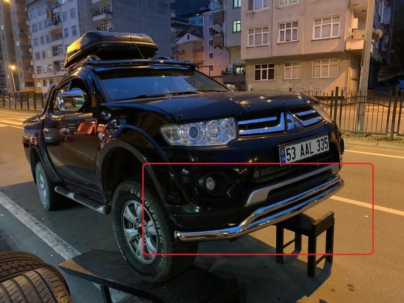 Mitsubishi L200 Bıyık Çelik Ön Tampon